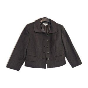 Pendleton Women's Blazer Size 6 Brown Wool Blend Career Office Luxury Short (03)